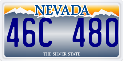NV license plate 46C480