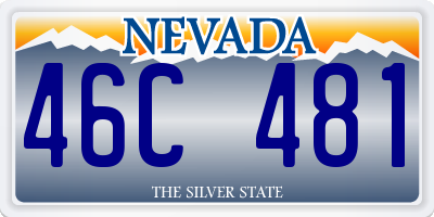 NV license plate 46C481