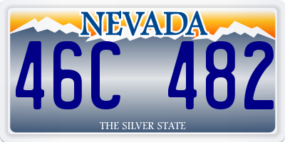 NV license plate 46C482