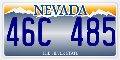 NV license plate 46C485