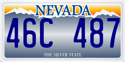 NV license plate 46C487