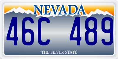 NV license plate 46C489