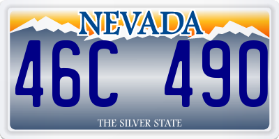 NV license plate 46C490