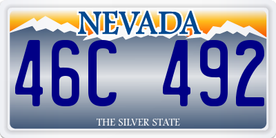 NV license plate 46C492