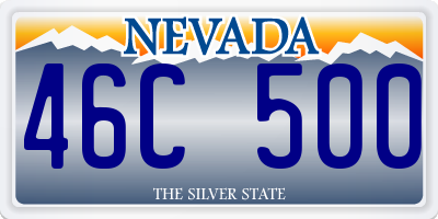 NV license plate 46C500