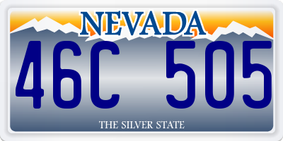 NV license plate 46C505