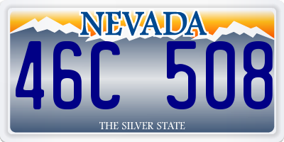 NV license plate 46C508