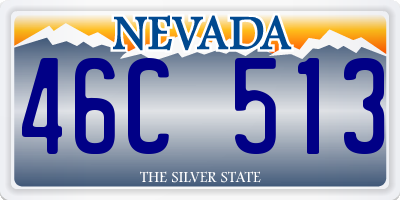 NV license plate 46C513