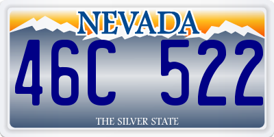 NV license plate 46C522