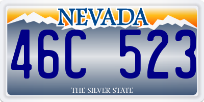 NV license plate 46C523