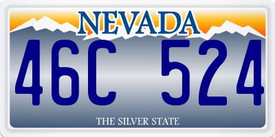 NV license plate 46C524