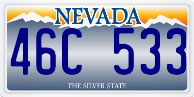 NV license plate 46C533