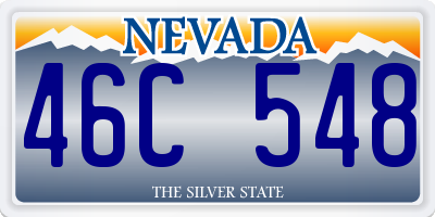 NV license plate 46C548