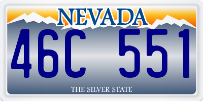 NV license plate 46C551