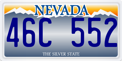 NV license plate 46C552