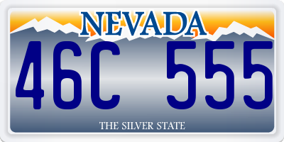 NV license plate 46C555