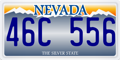NV license plate 46C556