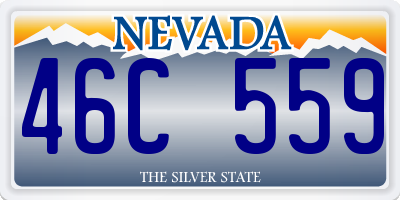 NV license plate 46C559