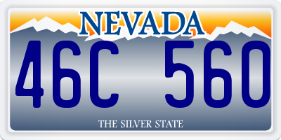 NV license plate 46C560