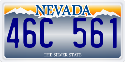NV license plate 46C561