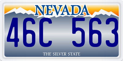 NV license plate 46C563