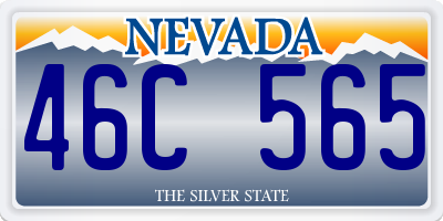 NV license plate 46C565