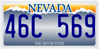 NV license plate 46C569