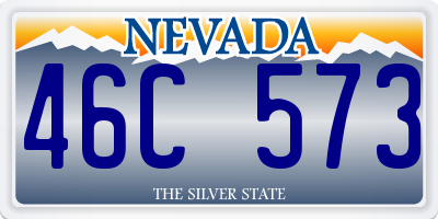 NV license plate 46C573