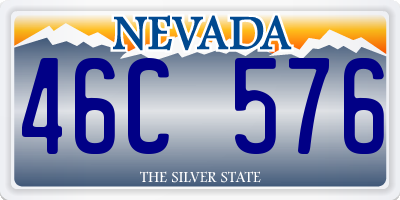 NV license plate 46C576