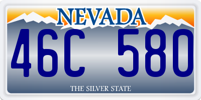 NV license plate 46C580