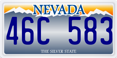 NV license plate 46C583