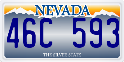 NV license plate 46C593