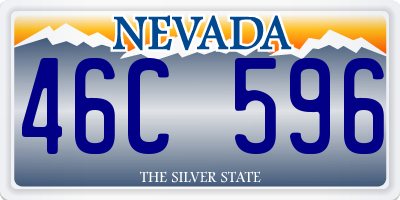 NV license plate 46C596