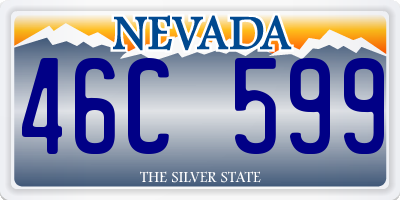 NV license plate 46C599