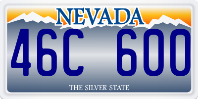 NV license plate 46C600