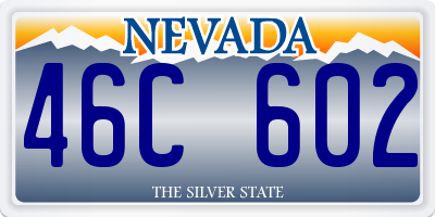 NV license plate 46C602