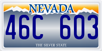 NV license plate 46C603