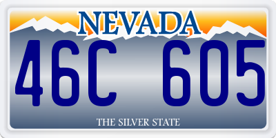 NV license plate 46C605