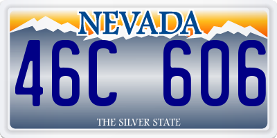 NV license plate 46C606