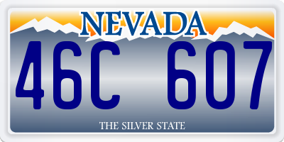 NV license plate 46C607