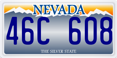 NV license plate 46C608