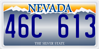 NV license plate 46C613