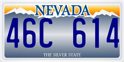 NV license plate 46C614