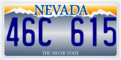 NV license plate 46C615