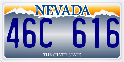 NV license plate 46C616