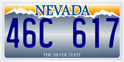 NV license plate 46C617