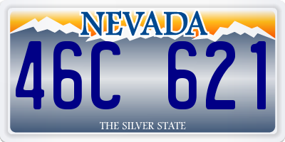 NV license plate 46C621