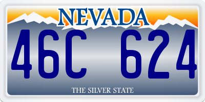 NV license plate 46C624