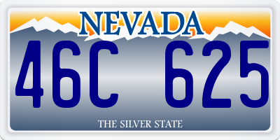 NV license plate 46C625