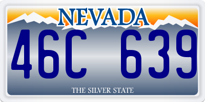 NV license plate 46C639